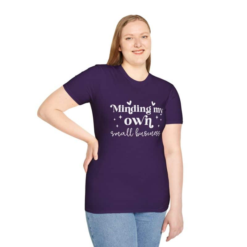 Minding My Own Small Business T-Shirt, Softstyle Tee for Entrepreneurs