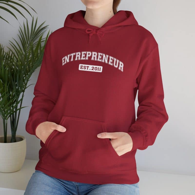 Entrepreneur Established Year Business Hoodie - Image 63